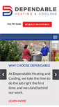 Mobile Screenshot of dependableheatingcooling.com